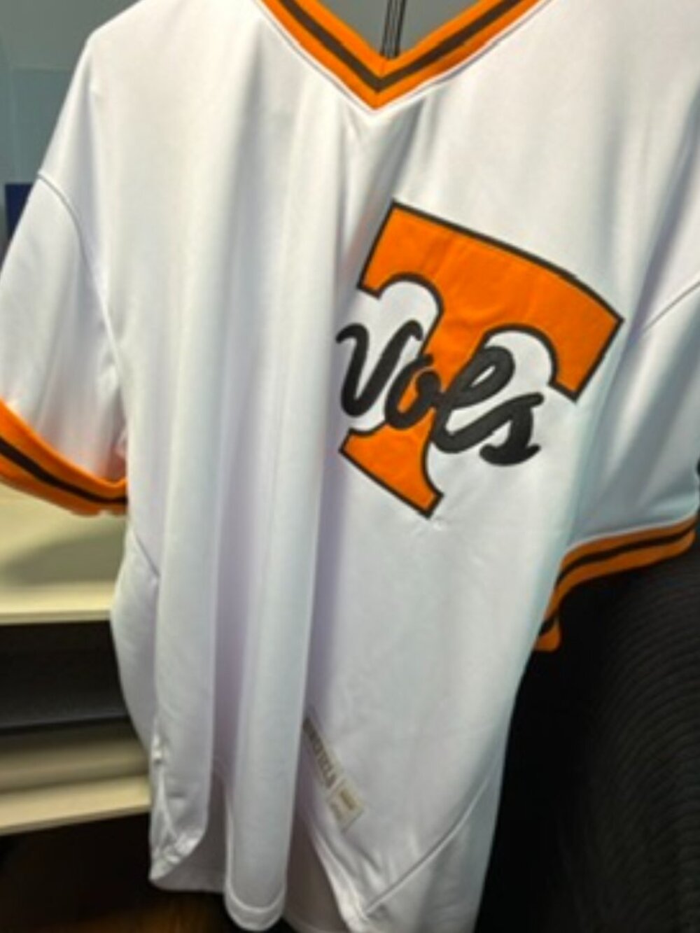 Homefield Tennessee Volunteers Vintage Baseball Jersey, Vols Script Power T, Whi